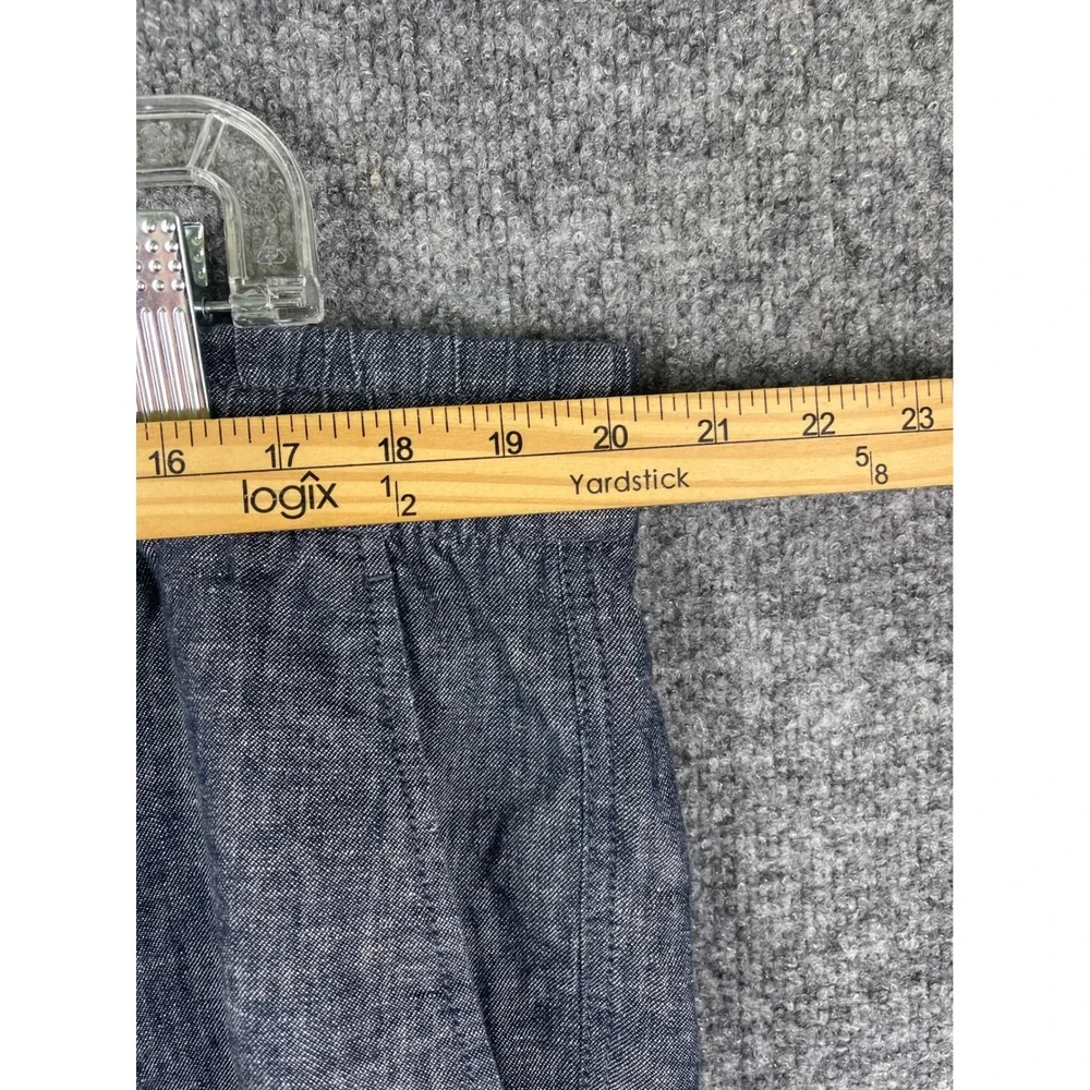 Sun Stone Shorts Mens XL Blue Linen Cotton Elastic Waist Drawstring